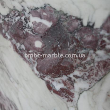 Красный и Белый мрамор Breccia Lilla (Брехчия Лила)